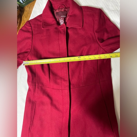 Merona Women's Deep Red Coat - Picture 5 of 8